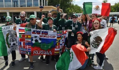 Hinchas de México en Rusia. 