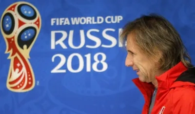 Ricardo Gareca, técnico de Perú. 