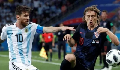 Lionel Messi y Luka Modric. 