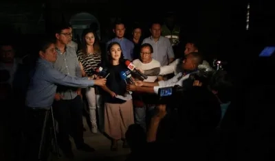 Los familiares de los periodistas asesinados por alias 'Guacho'.