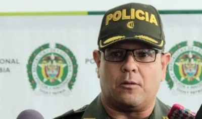 Teniente coronel Jesús de los Reyes, comandante operativo (e) de la Policía Metropolitana de Barranquilla.
