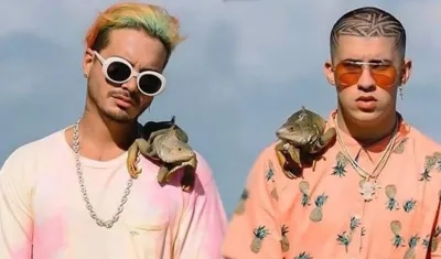 J Balvin y el puertorriqueño Bad Bunny.