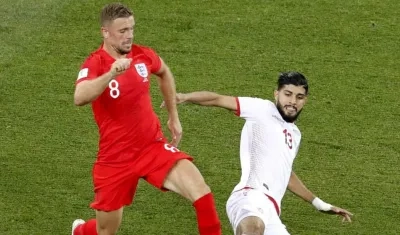 Jordan Henderson en acción de partido. 