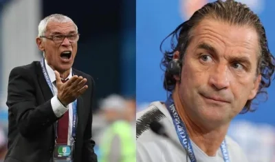 El técnico de Egipto, Héctor Cuper y el de Arabia Saudí, Juan Antonio Pizzi.