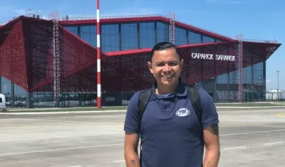 Iván René Valenciano en Rusia. 