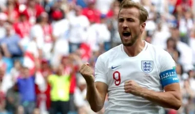 Harry Kane celebrando uno de sus goles.
