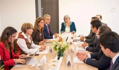 El Presidente Duque reunido con magistrados de la JEP.