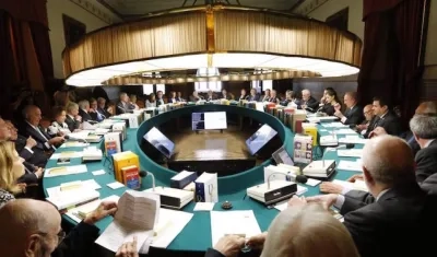 Sesión de la Real Academia de la Lengua.