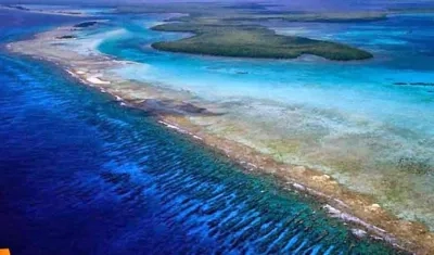 Red de reservas del arrecife de la barrera de Belice.