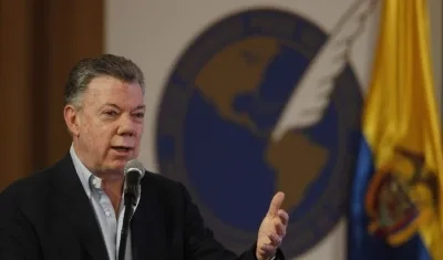 El presidente de Colombia, Juan Manuel Santos. 