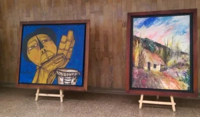 Dos de las pinturas incautadas.
