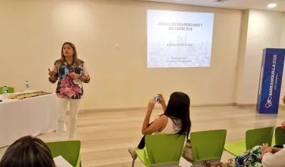 La secretaria de Salud, Alma Solano Sánchez.