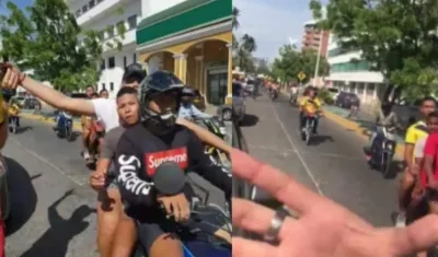 Momentos en que le robaban el celular al extranjero.