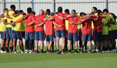 Los jugadores de Colombia se jugarán la clasificación, ante Senegal. 