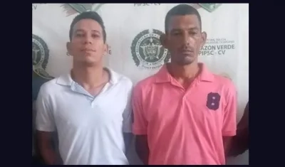 Francisco Javier Romer Rivera y  Ricardo José Vélez Cantillo fueron capturados por la Policía.