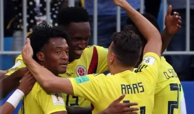 Yerry Mina marcó el del triunfo para Colombia. 