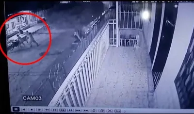 Momentos en que ocurrió el atraco.