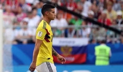 James Rodríguez, volante de la Selección Colombia. 