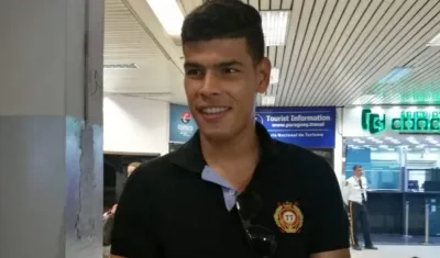 Jorge Arias a su llegada a Asunción. 