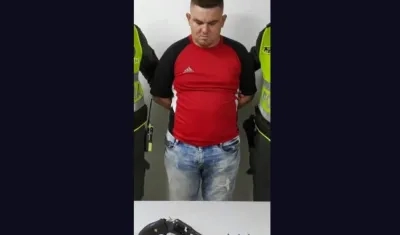 Brayan de Jesús Sarabia Iglesia, capturado por la Policía.