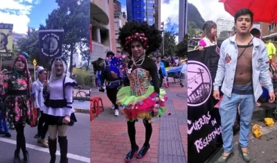 Imágenes de la marcha del orgullo gay en Bogotá.