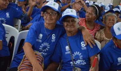 Beneficiarios del programa Colombia Mayor