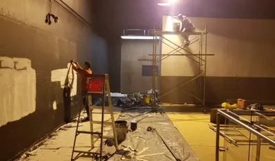 Trabajos que se adelantan en el Parque Cultural del Caribe.