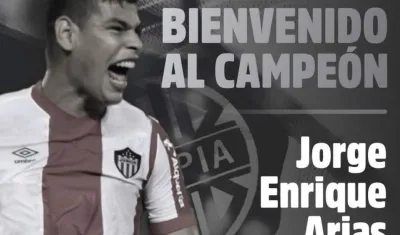 Jorge Arias, nuevo jugador de Olimpia. 