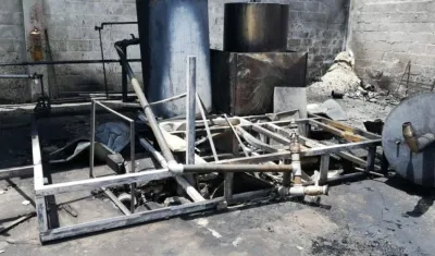 Lugar donde ocurrió la explosión.