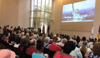 Ceremonia de naturalización en Estados Unidos.