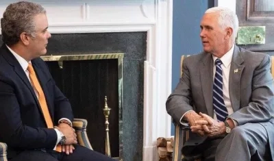 El Presidente electo, Iván Duque y el vicepresidente de EE.UU., Mike Pence.