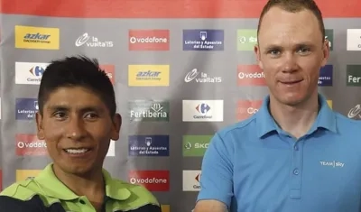 El colombiano Nairo Quintana (Movistar) y el británico Chris Froome.