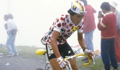 Luis 'Lucho' Herrera, primer colombiano en ganar en el Tour de Francia. 