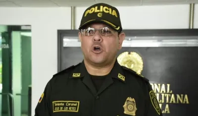 El teniente coronel Jesús De Los Reyes, comandante operativo encargado de la Policía Metropolitana