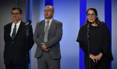 La ministra de Cultura, Mariana Garcés, y el director del Instituto de Antropología e Historia, Ernesto Montenegro.