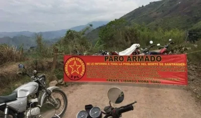 El Catatumbo tuvo que padecer varios paros armados entre el ELN y el EPL.