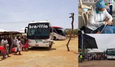 Imágenes de las brigadas médicas. 