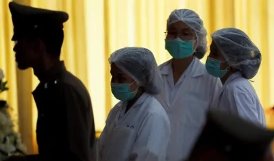 Rueda de prensa sobre la salud de los niños rescatados.