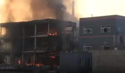 Así quedó la planta después de la explosión.