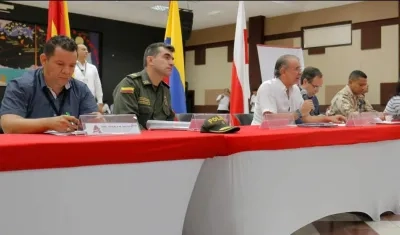 Consejo de Seguridad ampliado en la Gobernación del Atlántico.