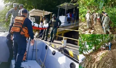 Operativo de rescate de la Armada Nacional.