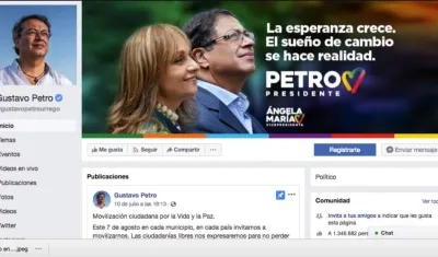 Facebook de Gustavo Petro.