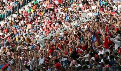 Hinchas en Rusia. 