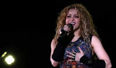 Cantante colombiana Shakira en su actuación en Beirut.