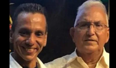 Clemente Caballero en compañía de su padre Édgar Caballero.