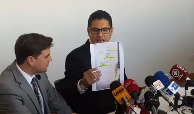 Fernando Balda durante la rueda de prensa.