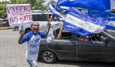 Miles marchan por las calles de Managua para exigir la salida de Daniel Ortega del poder.