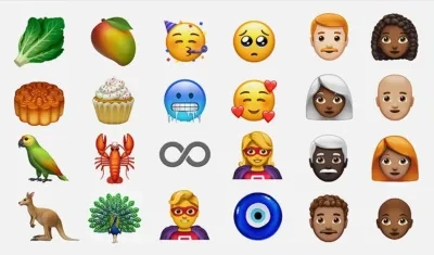 Algunos de los nuevos emojis que serán introducidos por Apple