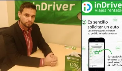 Gilberto Arteaga, gerente de operaciones de inDriver en Colombia.