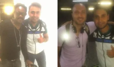 El músico Albert Menéndez y el experto en redes Xavi Menós en la ciudad.